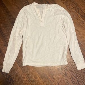 J Crew - Long Sleeve Henley - White Color - Like New, no tags